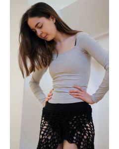 Sort h&aelig;klet bindesk&oslash;rt