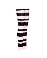 Stribede sorte og lyserøde benvarmere