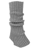 Lysegrå benvarmere med sølvglimmer