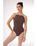 Brun balletdragt med blonder