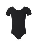 Sort gymnastikdragt med lille ærme