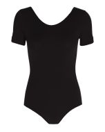 Balletdragt med korte ærmer i sort