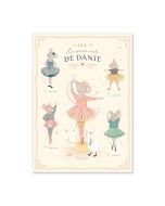 Balletplakat med små mus fra Moulin Roty