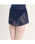 Marineblåt blondeskørt