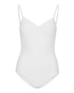 Balletdragt i hvid med tynde stropper