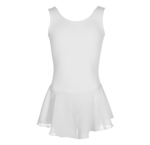 Balletdragt i hvis med brede stropper