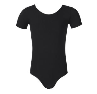Sort gymnastikdragt med lille ærme